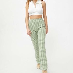 Urban Outfitters Naomi Gingham Knit Flare Pants